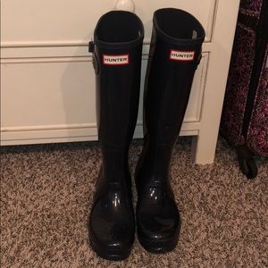 Navy Hunter boots